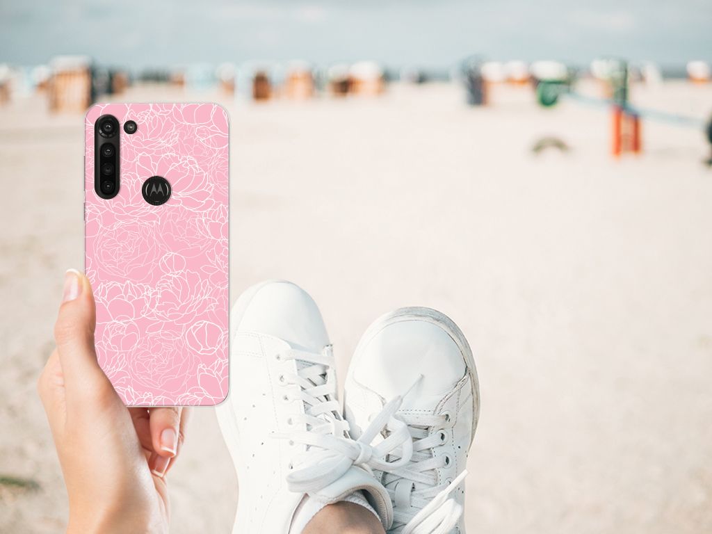Motorola Moto G8 Power TPU Case White Flowers B2C Telecom