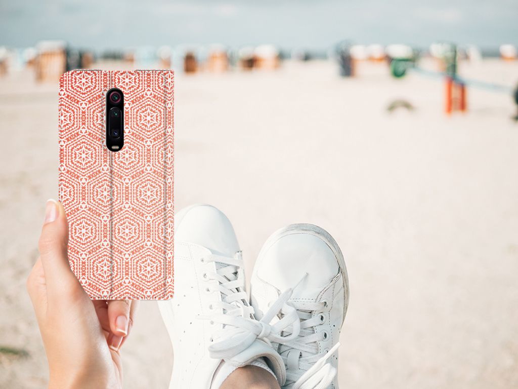 Xiaomi Mi 9T Pro Hoesje met Magneet Pattern Orange - B2C Telecom
