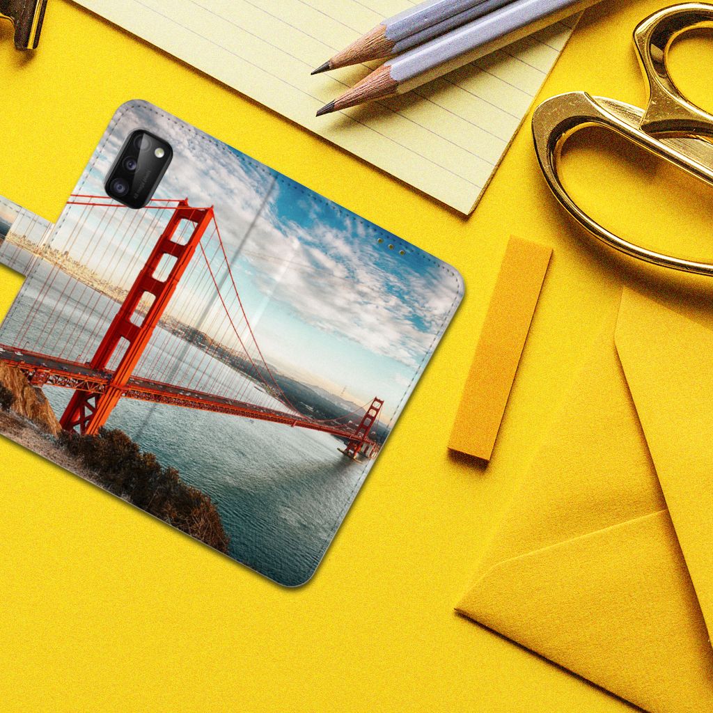 Samsung Galaxy A41 Flip Cover Golden Gate Bridge