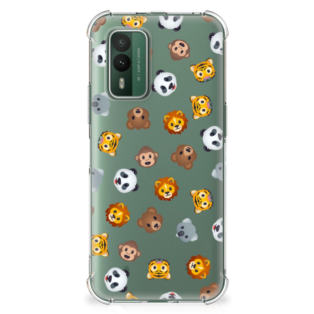 Doorzichtige Silicone Hoesje voor Nokia XR21 Dieren Emojis B2C Telecom