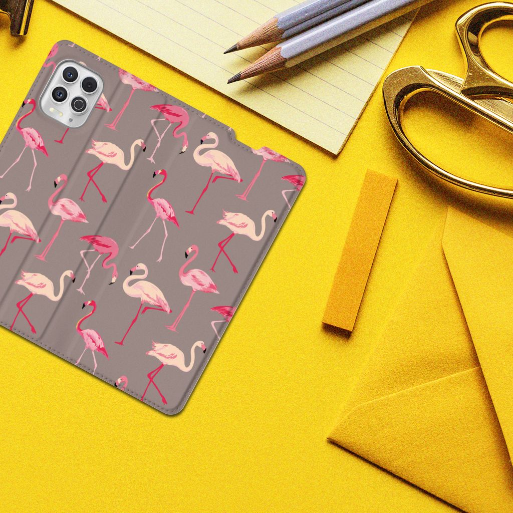 Motorola Moto G100 Hoesje maken Flamingo