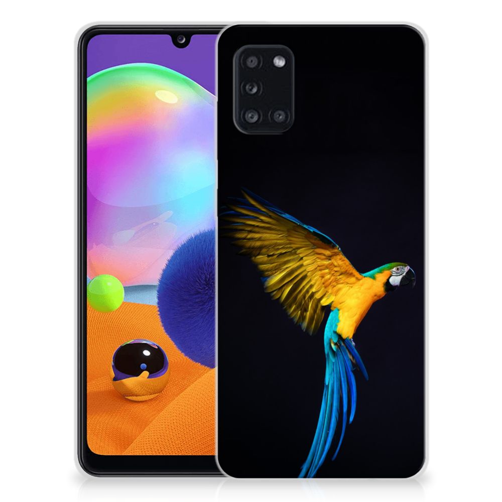 Samsung Galaxy A31 TPU Hoesje Papegaai