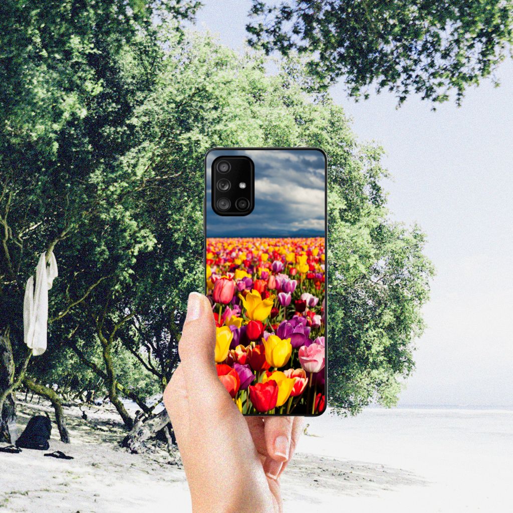 Samsung Galaxy A71 Bloemen Hoesje Tulpen B2C Telecom