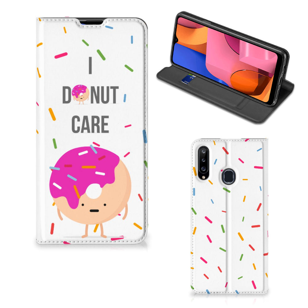Samsung Galaxy A20s Flip Style Cover Donut Roze