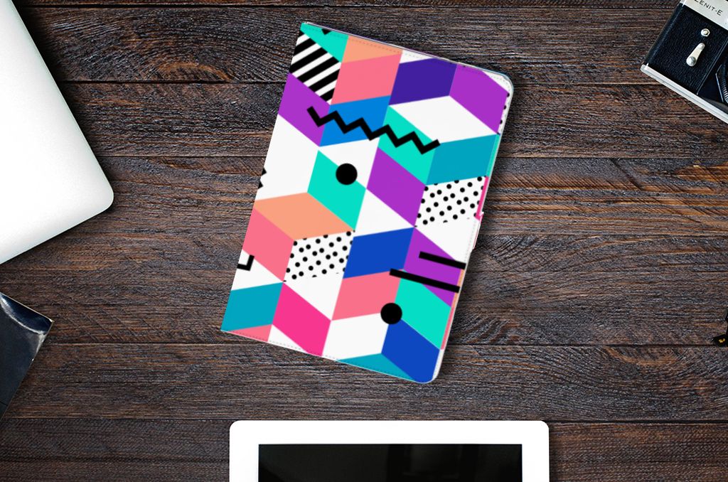 Tablet Beschermhoes Blokken Kleurrijk - lifestylefoto