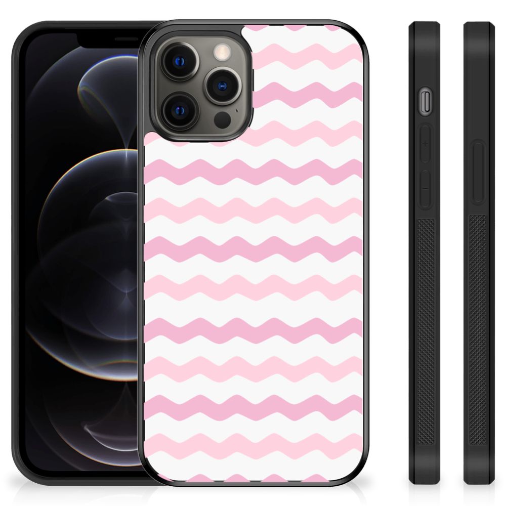 iPhone 12 Pro Max Bumper Case Waves Roze B2C Telecom