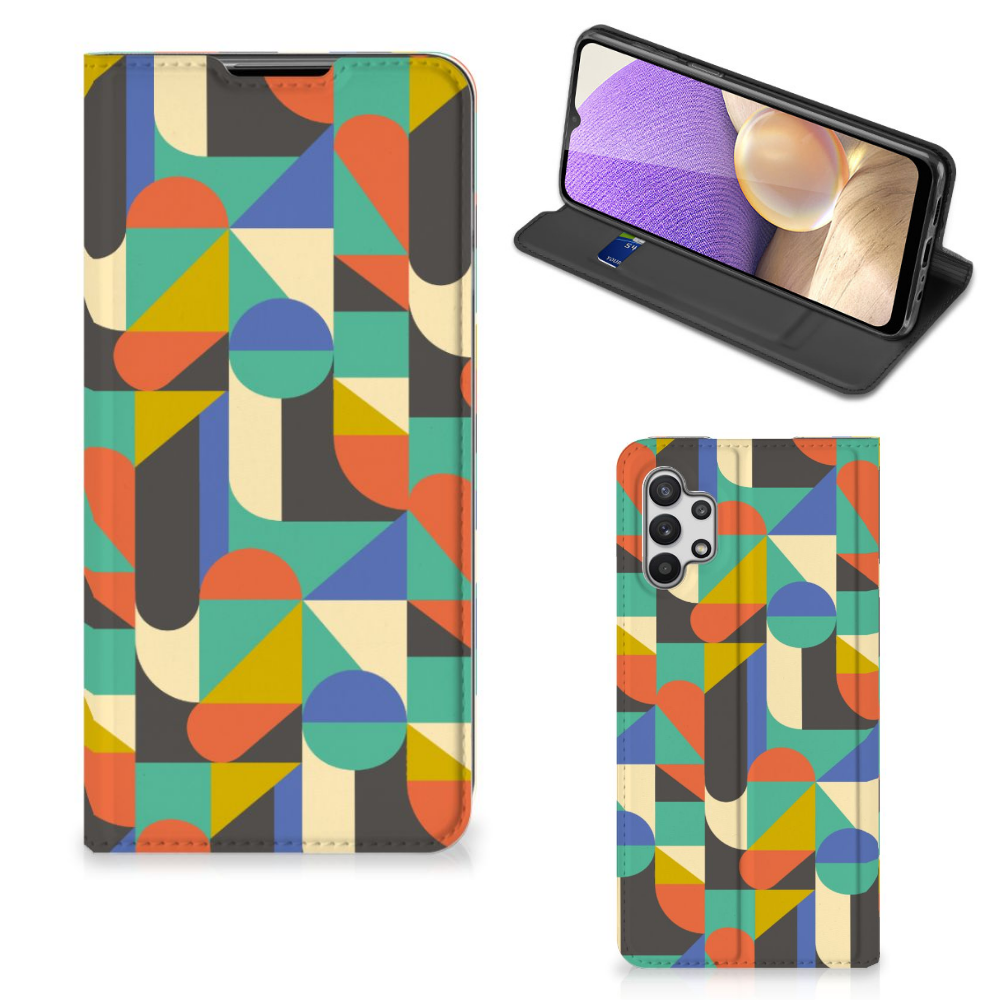 Samsung Galaxy A32 5G Hoesje met Magneet Funky Retro - B2C Telecom