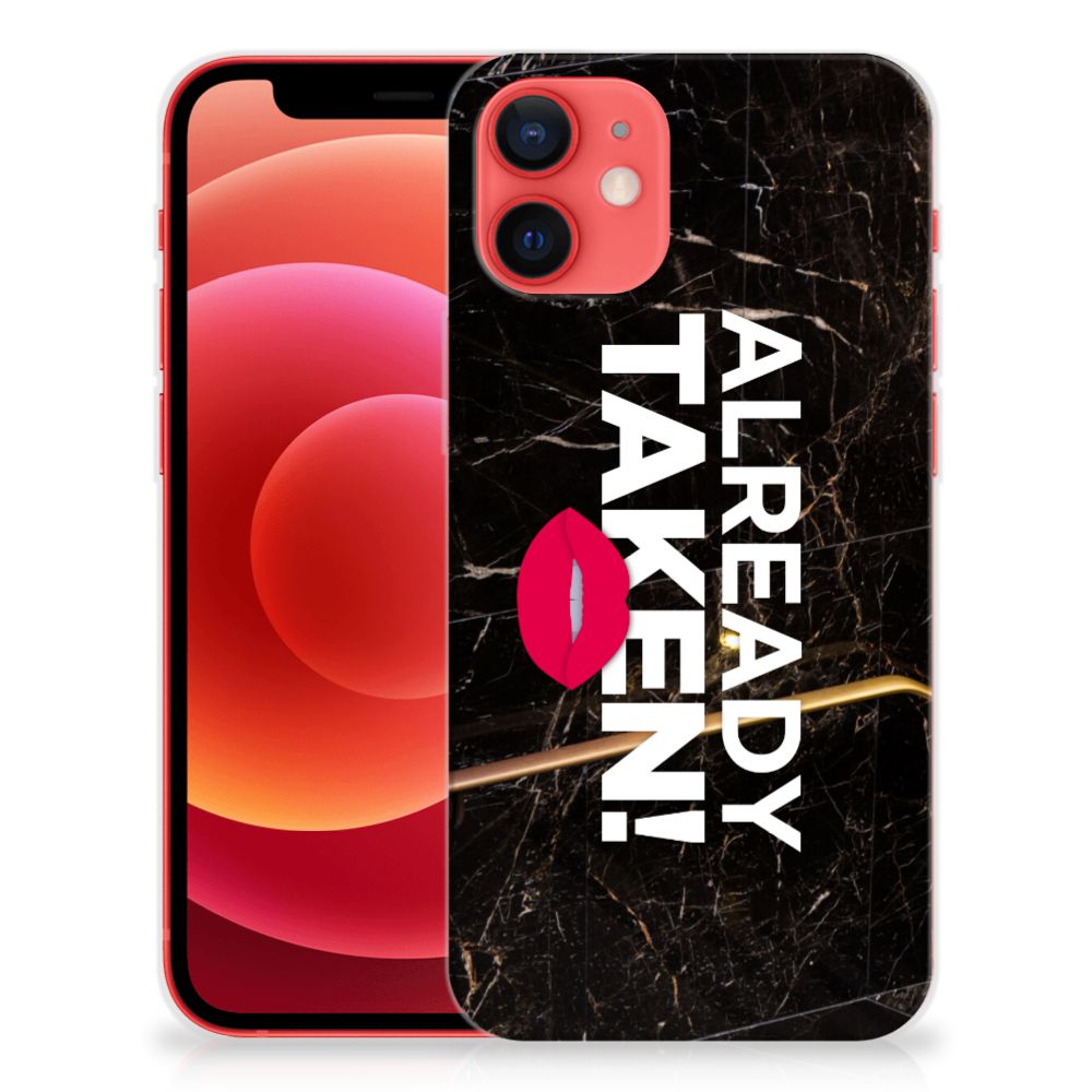 iPhone 12 Mini Siliconen hoesje met naam Already Taken Black B2C Telecom