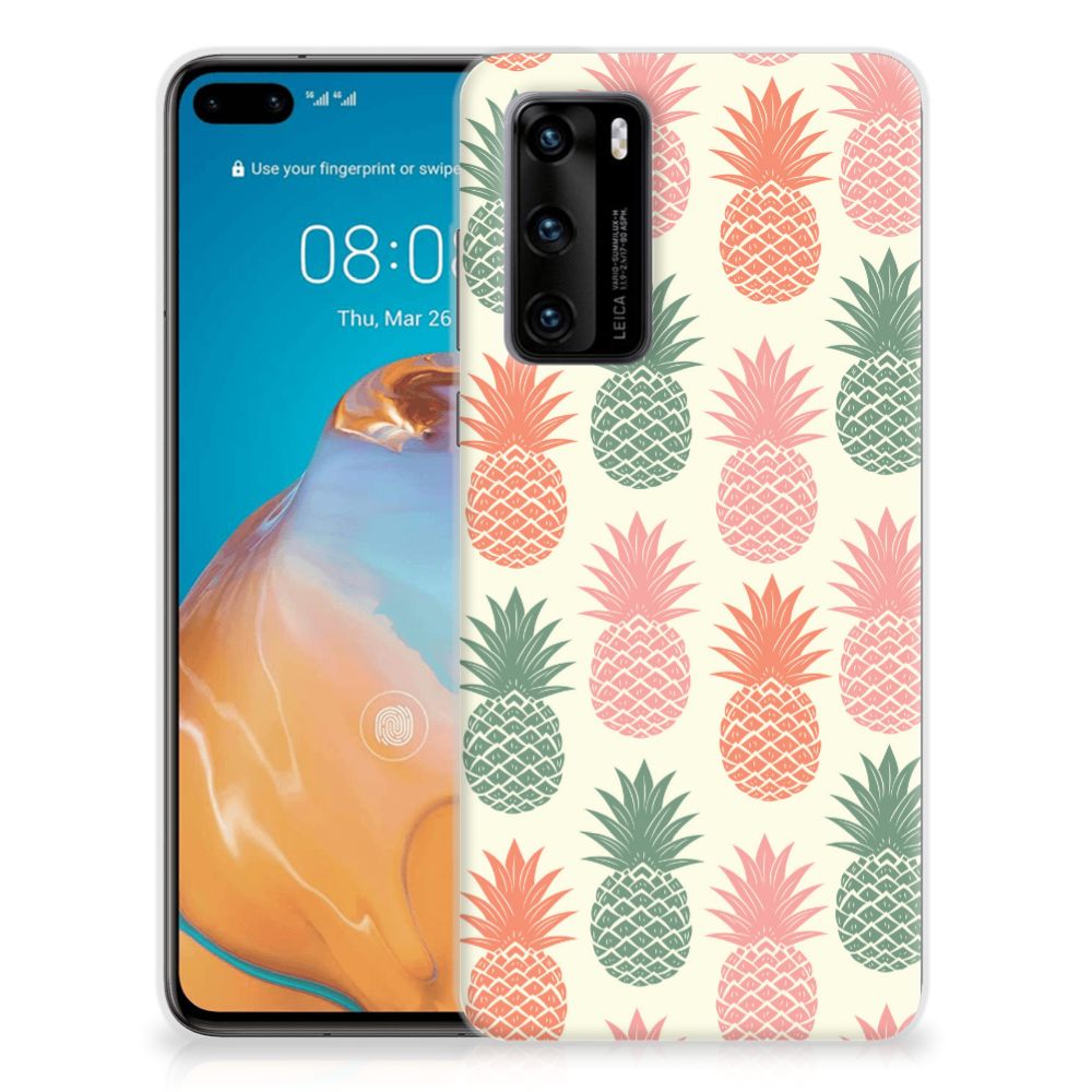 Huawei P40 Siliconen Case Ananas
