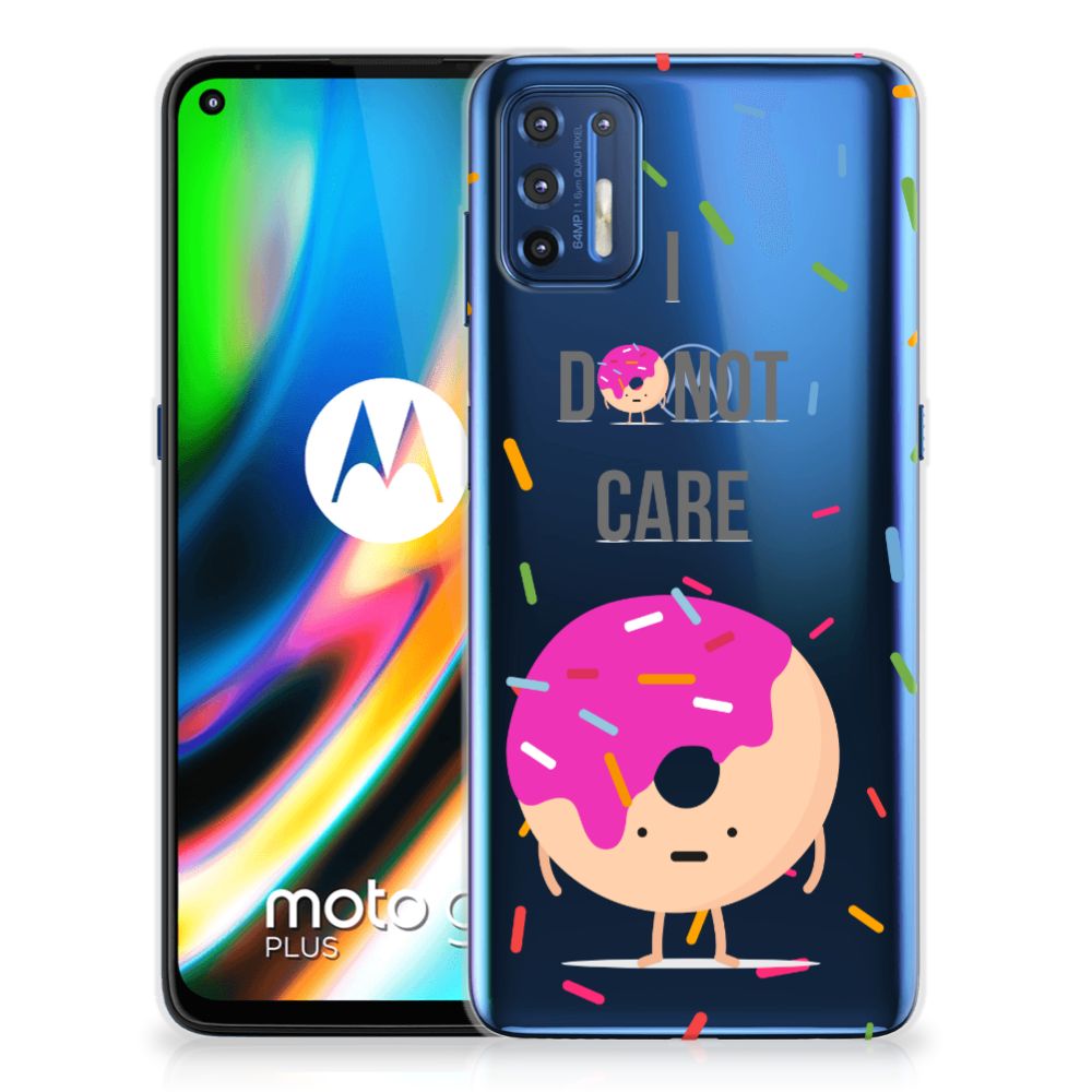 Motorola Moto G9 Plus Siliconen Case Donut Roze