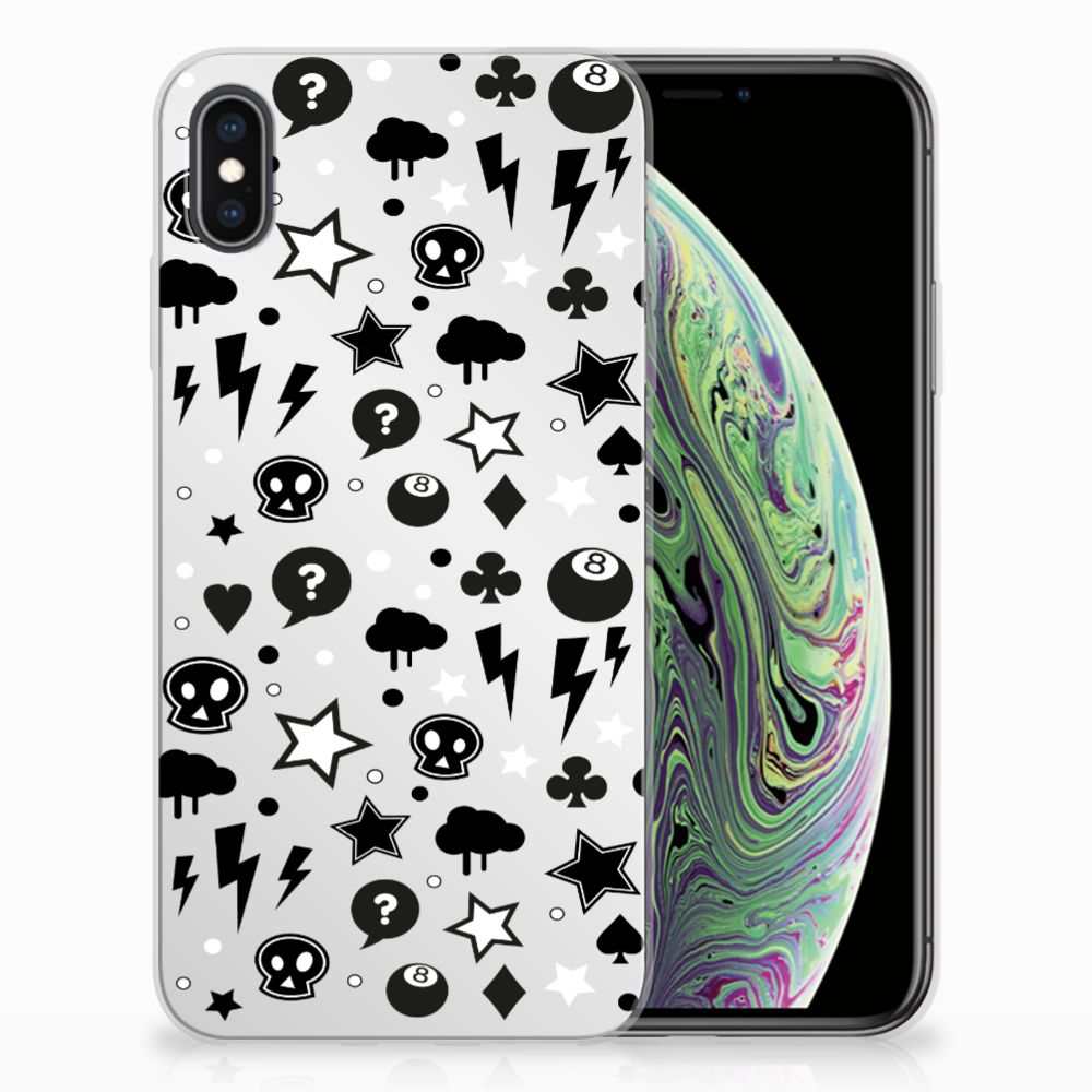 Silicone Back Case Apple iPhone Xs Max Silver Punk