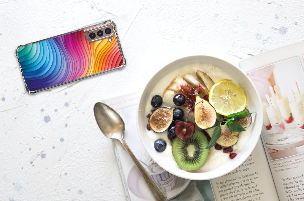 Shockproof Case voor Samsung Galaxy S21 Plus Regenboog B2C Telecom