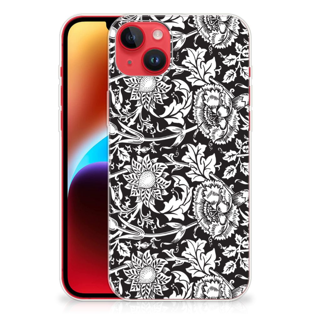 iPhone 14 Plus TPU Case Black Flowers