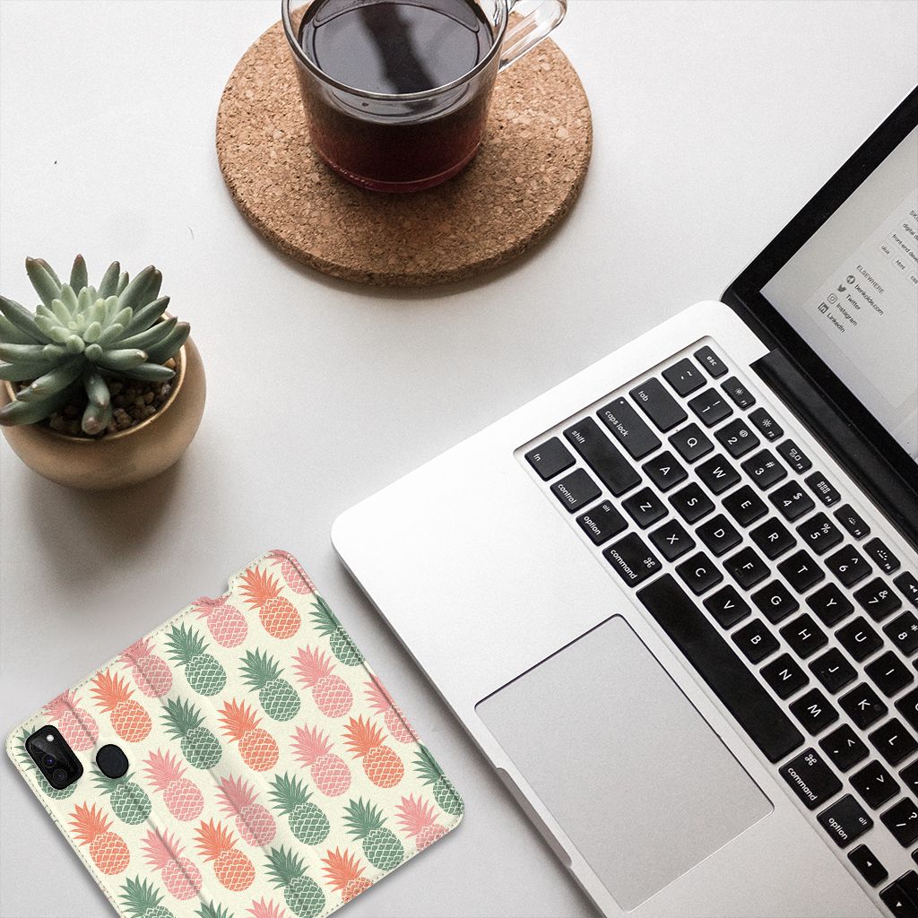 Samsung Galaxy M30s | M21 Flip Style Cover Ananas