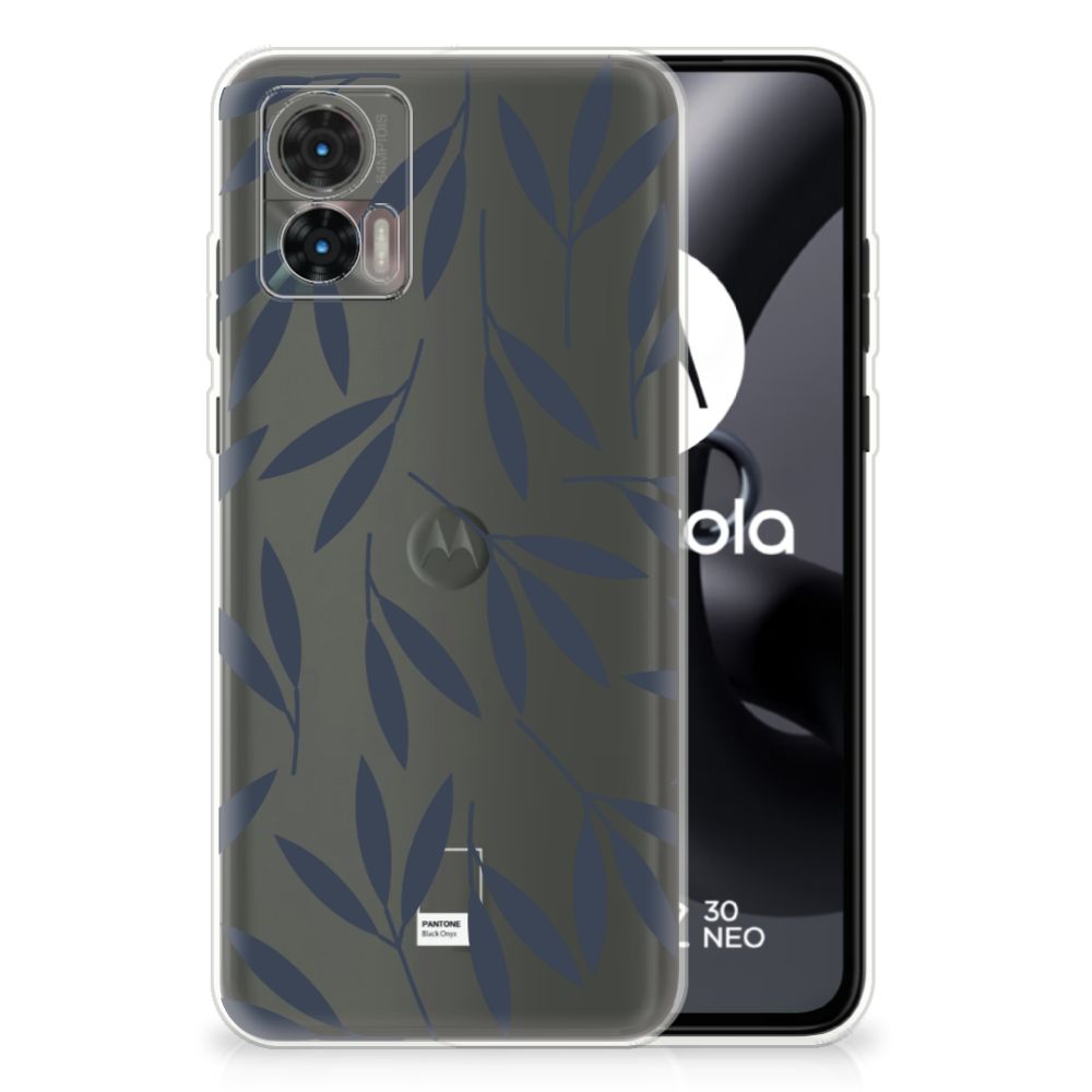 Motorola Edge 30 Neo TPU Case Leaves Blue B2C Telecom