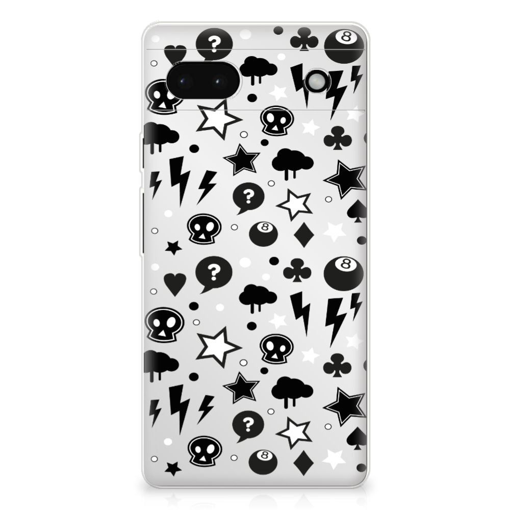 Silicone Back Case Google Pixel 6A Silver Punk B2C Telecom