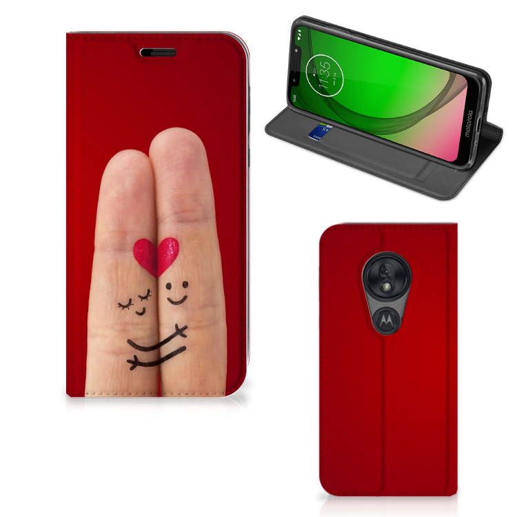 Motorola Moto G7 Play Hippe Standcase Liefde - Origineel Romantisch Cadeau - B2C Telecom