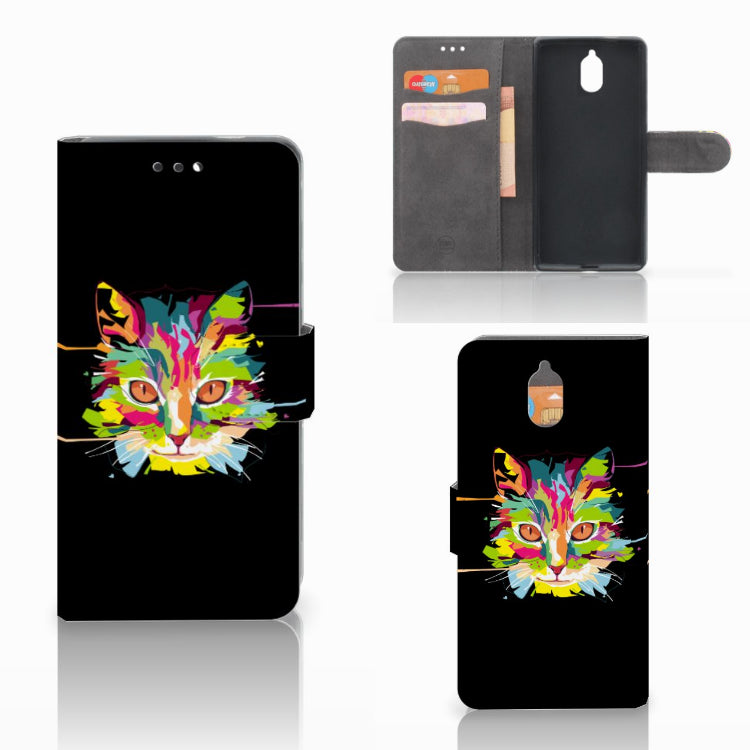 Nokia 3.1 (2018) Leuk Hoesje Cat Color