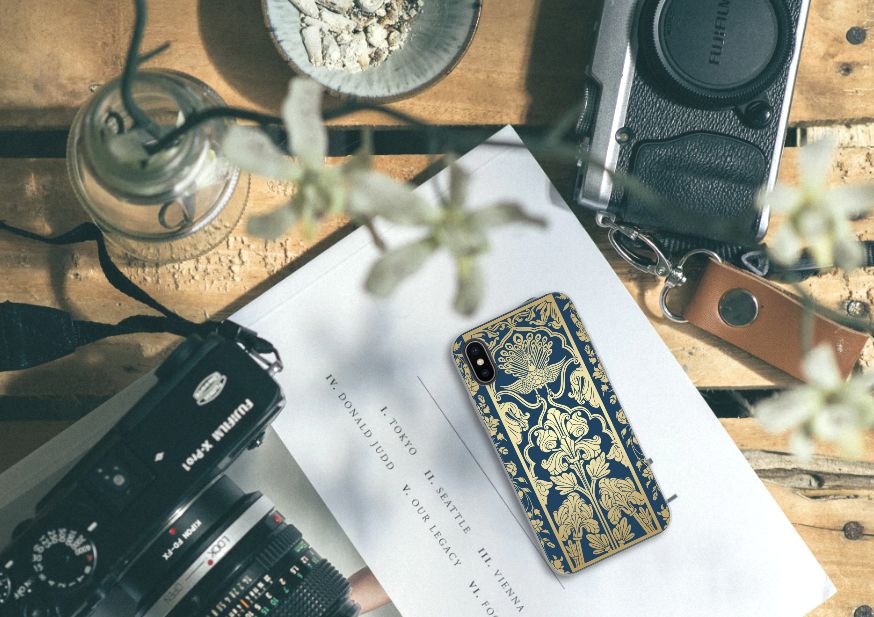 Apple iPhone X | Xs TPU Case Beige Flowers