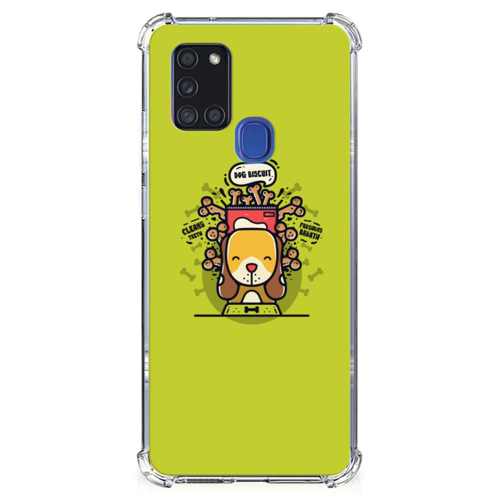 Samsung Galaxy A21s Stevig Bumper Hoesje Doggy Biscuit B2C Telecom
