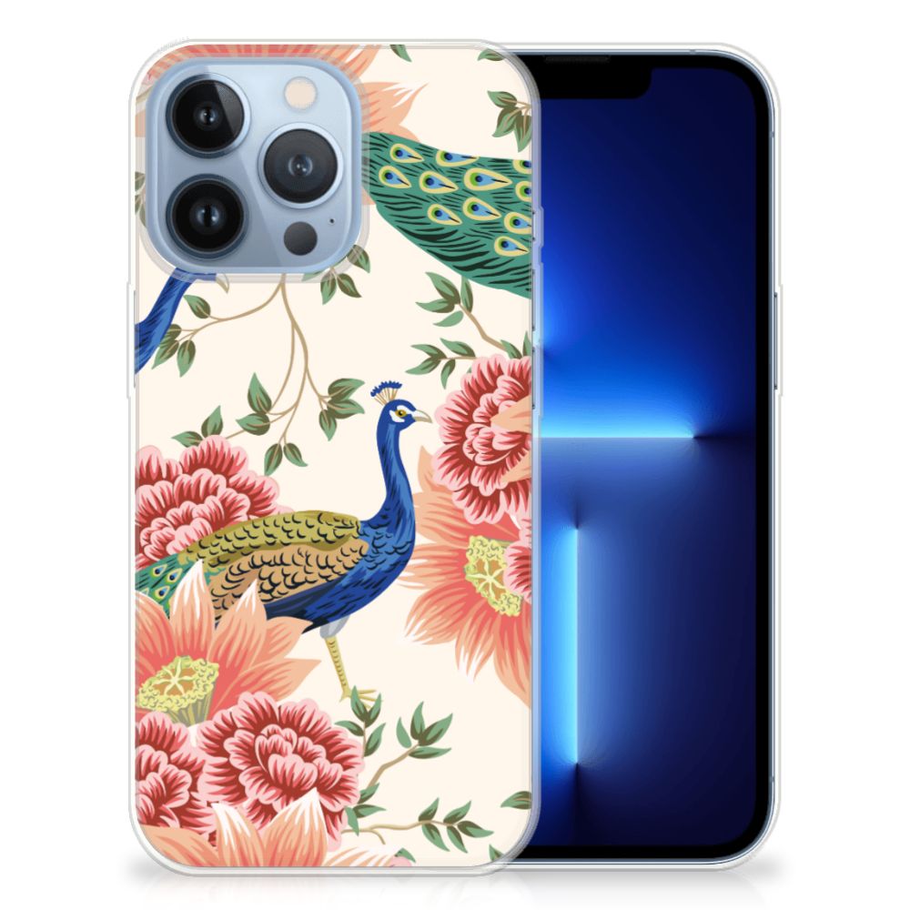 TPU Hoesje voor Apple iPhone 13 Pro Pink Peacock B2C Telecom
