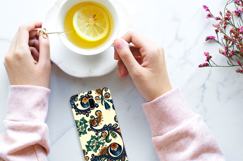 Siliconen Hoesje Samsung Galaxy J6 Plus (2018) Barok Flower
