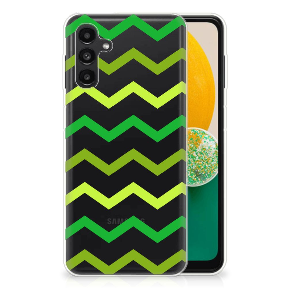 Samsung Galaxy A13 | A04s TPU bumper Zigzag Groen
