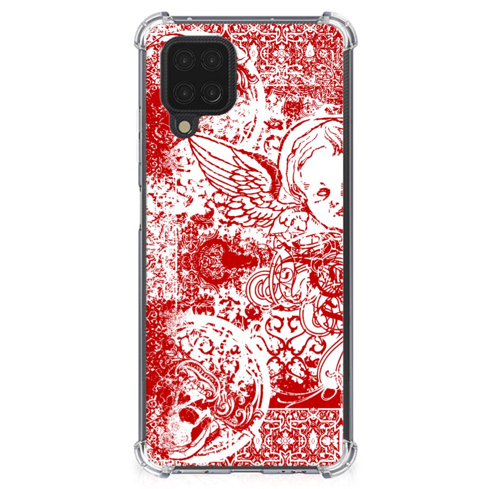Extreme Case Samsung Galaxy A12 Angel Skull Rood - B2C Telecom