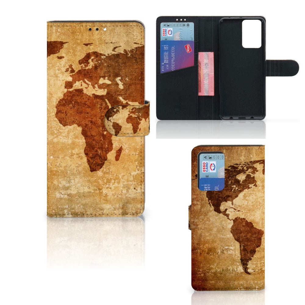 Xiaomi Redmi Note 10 Pro Flip Cover Wereldkaart