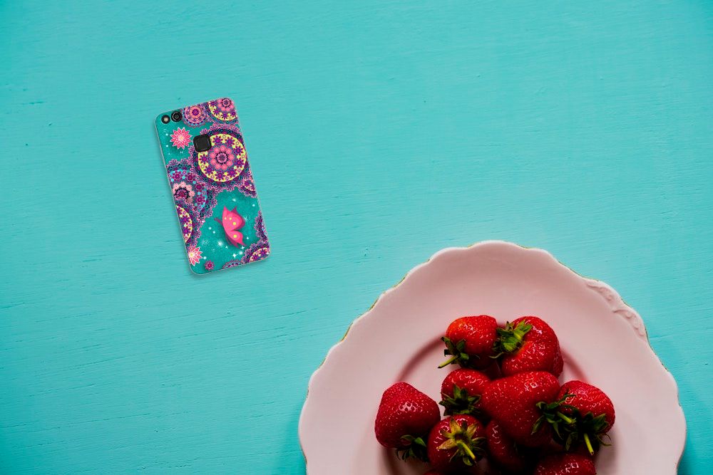 Huawei P10 Lite Hoesje maken Cirkels en Vlinders