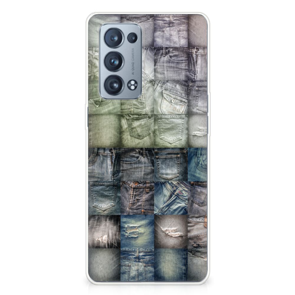Silicone Back Cover OPPO Reno 6 Pro Plus 5G Spijkerbroeken