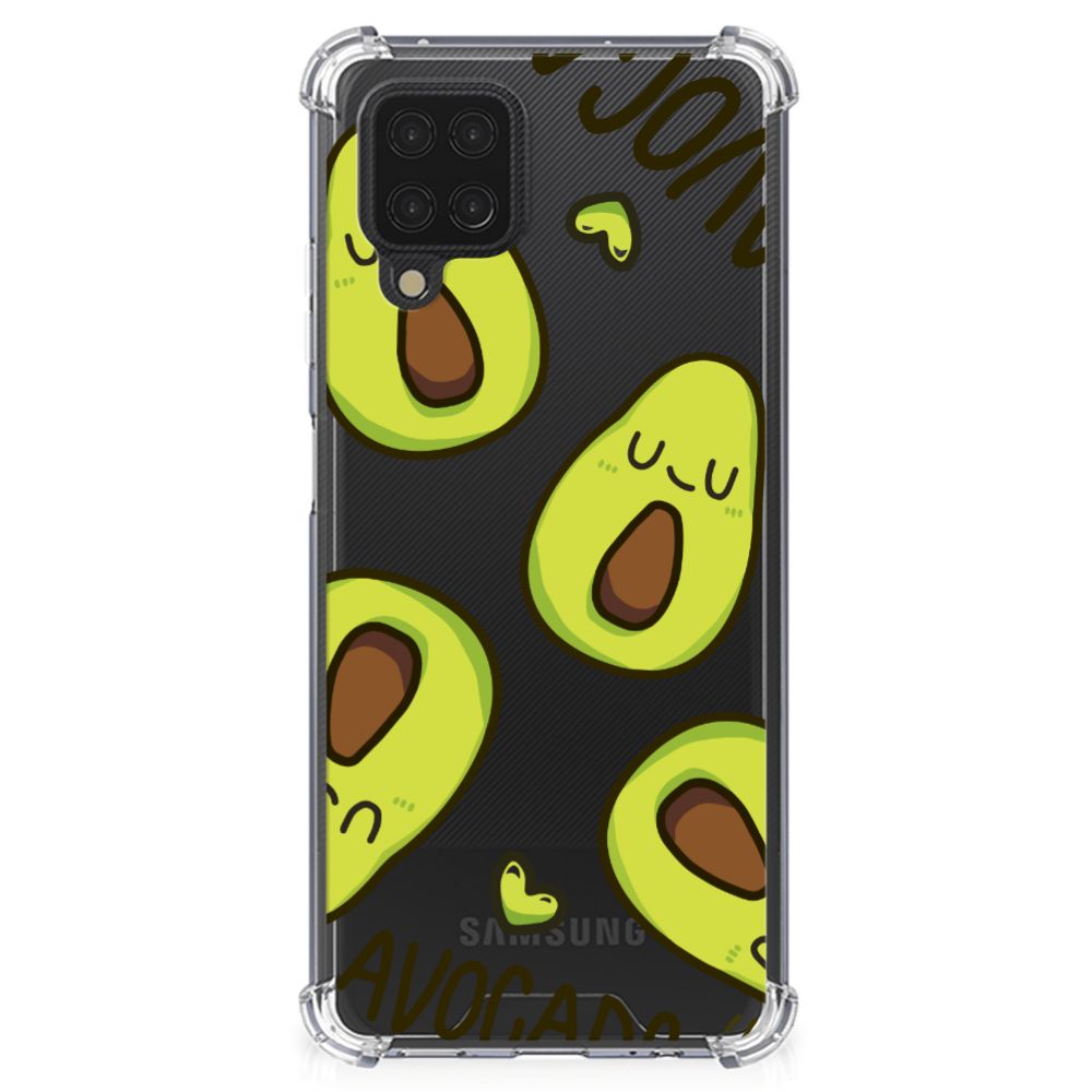 Samsung Galaxy A12 Stevig Bumper Hoesje Avocado Singing