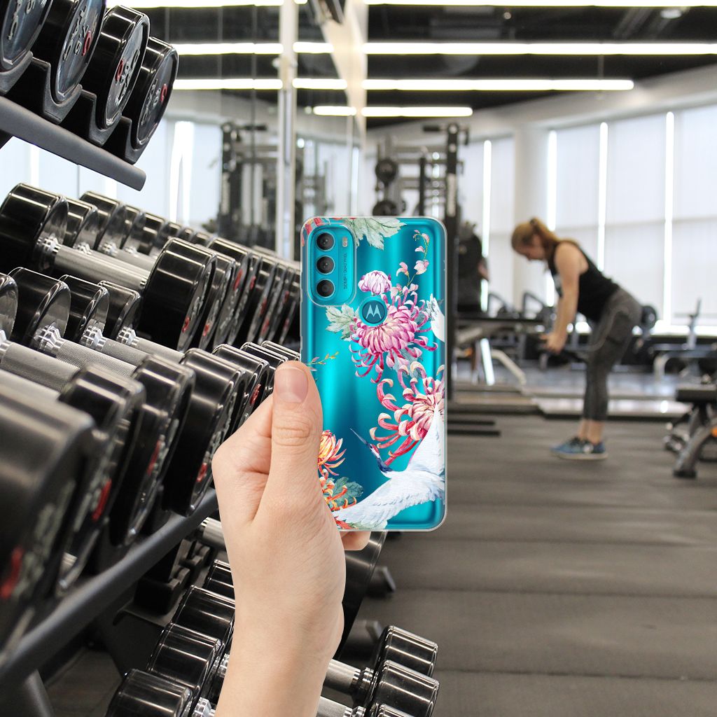 Motorola Moto G71 5G TPU Hoesje Bird Flowers B2C Telecom