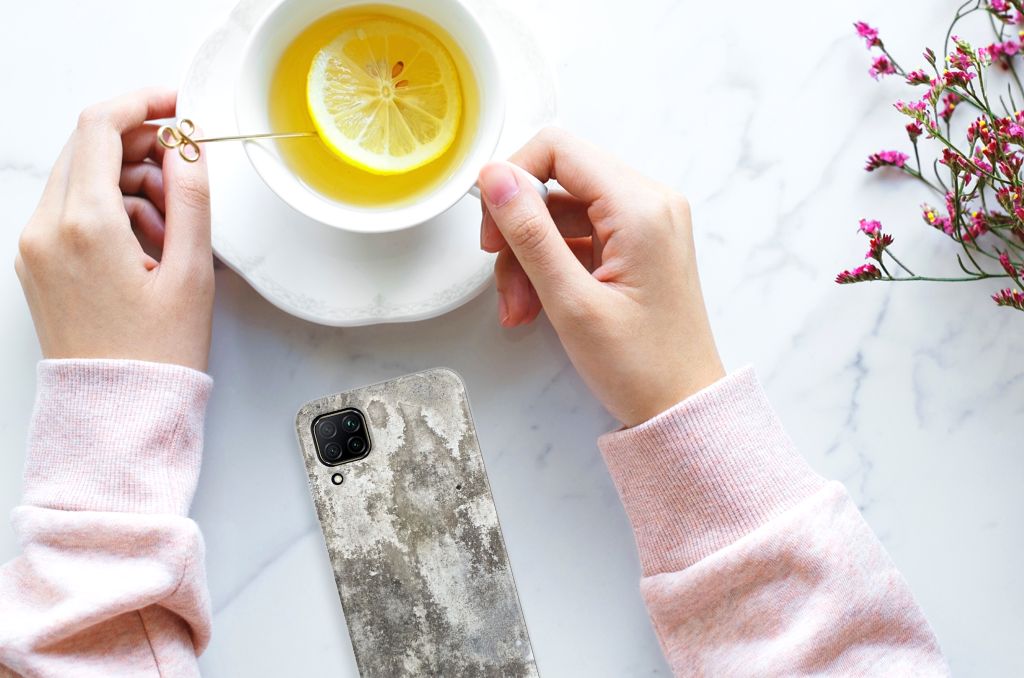 Huawei P40 Lite TPU Siliconen Hoesje Beton Print B2C Telecom