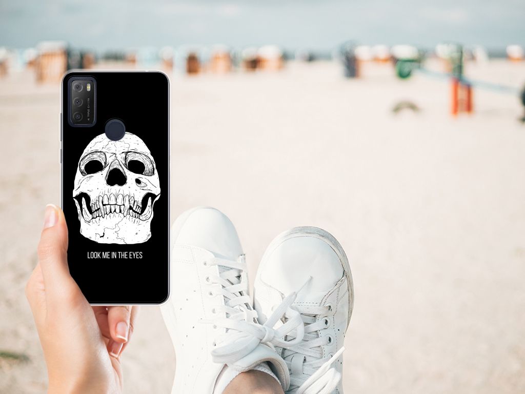 Silicone Back Case Alcatel 1S (2021) Skull Eyes B2C Telecom