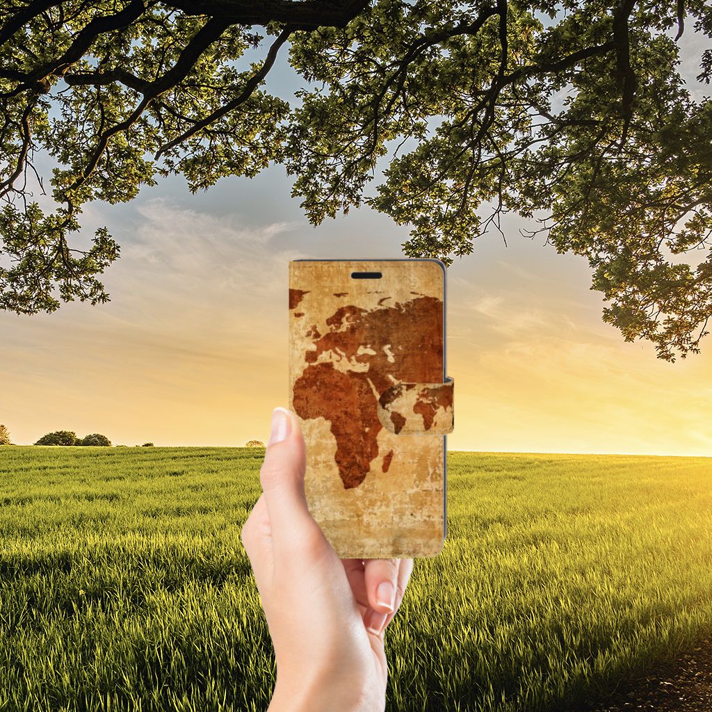 Sony Xperia XZ | Sony Xperia XZs Flip Cover Wereldkaart