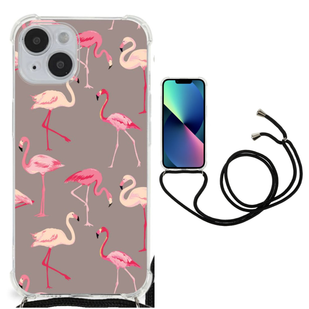 iPhone 14 Case Anti-shock Flamingo