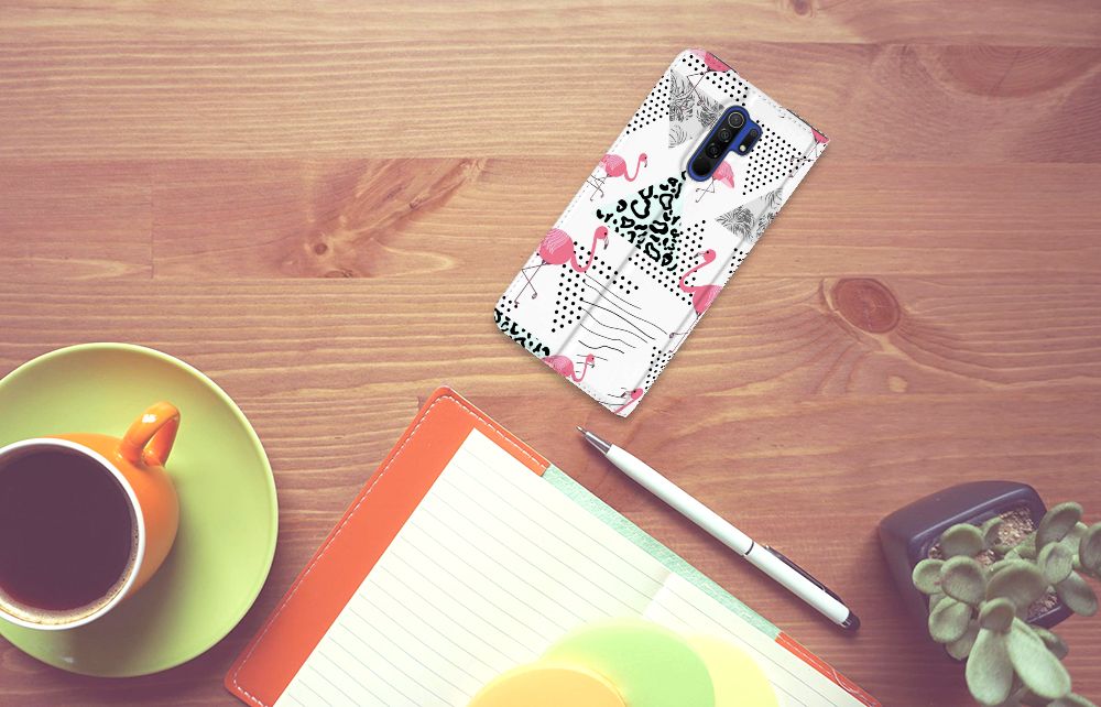 Xiaomi Redmi 9 Hoesje maken Flamingo Triangle - B2C Telecom
