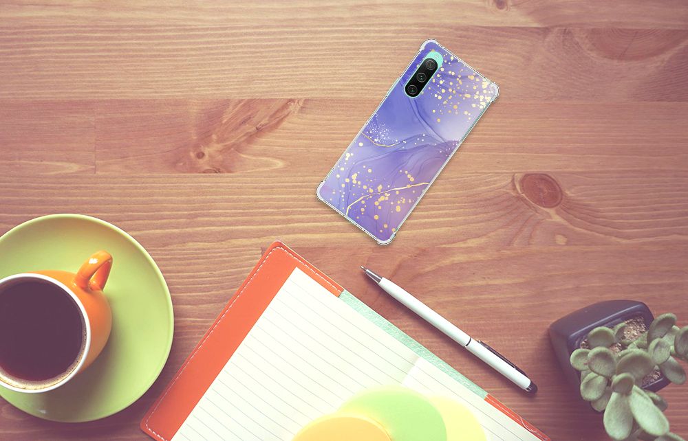 Back Cover voor Sony Xperia 10 V Watercolor Paars B2C Telecom