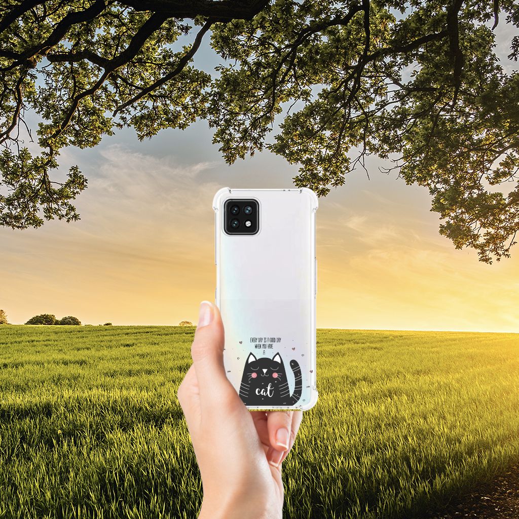 OPPO A53 5G | A73 5G Stevig Bumper Hoesje Cat Good Day B2C Telecom