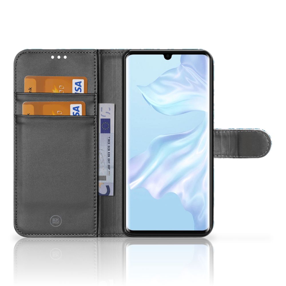 Huawei P30 Pro Telefoon Hoesje Waves Blue