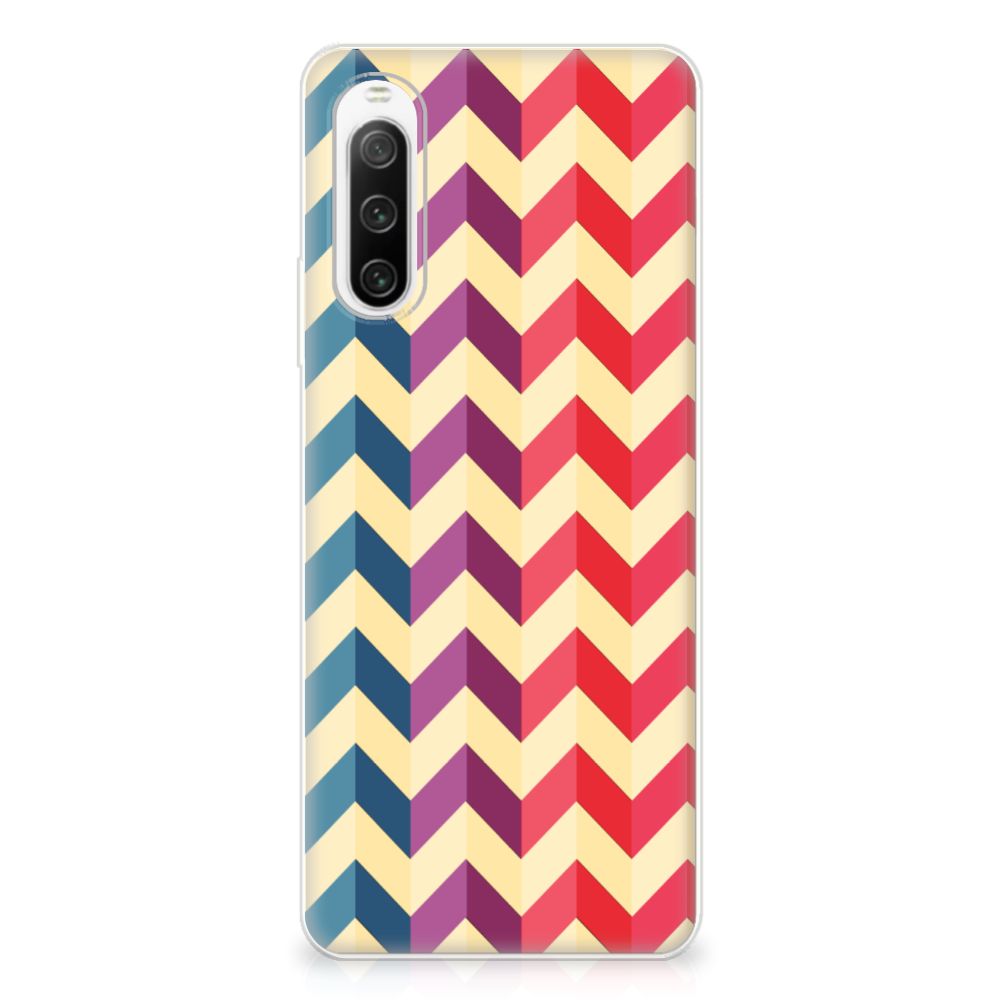 Sony Xperia 10 IV TPU bumper Zigzag Multi Color