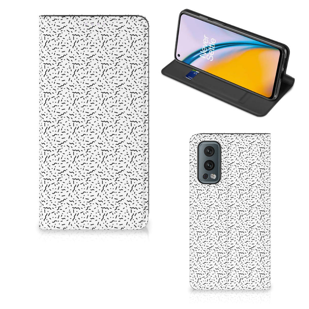 OnePlus Nord 2 5G Hoesje met Magneet Stripes Dots