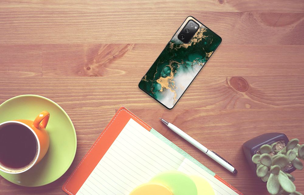 Marmeren Print Telefoonhoesje voor Samsung Galaxy S20 FE Marmer Groen B2C Telecom