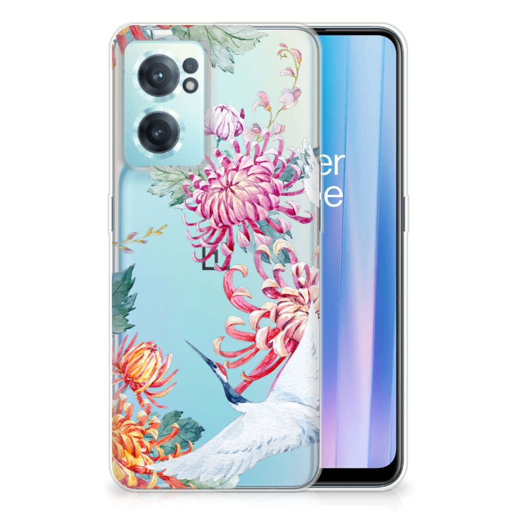 OnePlus Nord CE 2 5G TPU Hoesje Bird Flowers