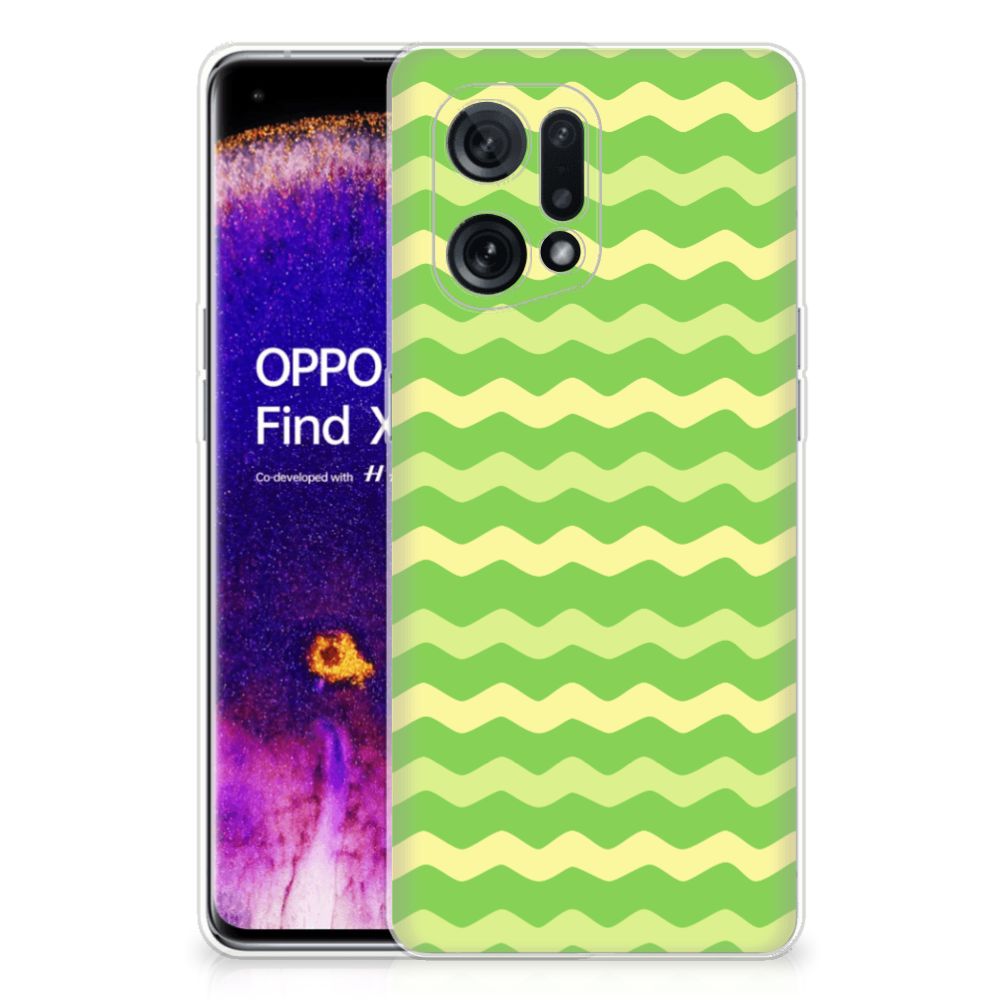 OPPO Find X5 TPU bumper Waves Green B2C Telecom