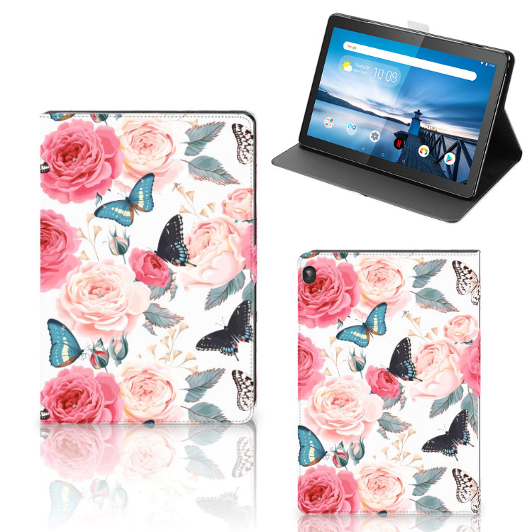 Lenovo Tablet M10 Tablet Cover Butterfly Roses