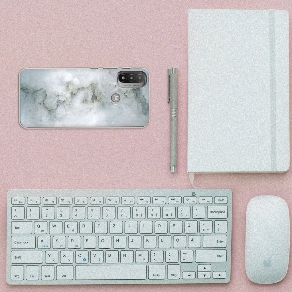 Hoesje maken Motorola Moto E20 | E40 Painting Grey B2C Telecom