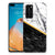 Huawei P40 TPU Siliconen Hoesje Marmer Wit Zwart - Origineel Cadeau Man