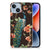 Apple iPhone 14 TPU Hoesje Pauw met Bloemen - kleurrijk ontwerp met een pauw en bloemen.